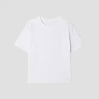 [shs Miss] Базовая футболка с круглым вырезом и коротким рукавом sajTsp22510 Ow off-white/00