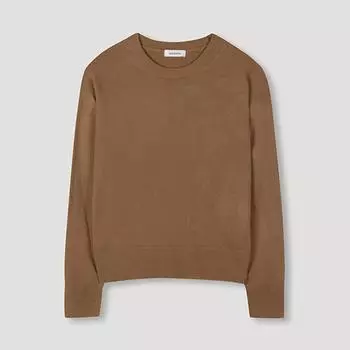 [shs Miss] Базовый круглый трикотажный топ Sskpon42520 Ca Camel/55