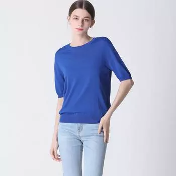 Shs Miss Базовый круглый вырез вязать пуловер Red (RE)/55