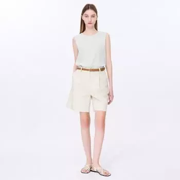 [shs Miss] Блузка без рукавов с круглым вырезом Swwblp22020 blacks/55