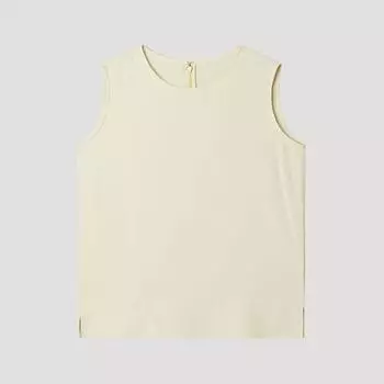 [shs Miss] Блузка без рукавов с круглым вырезом Swwblp22020 фунтов light beige/55