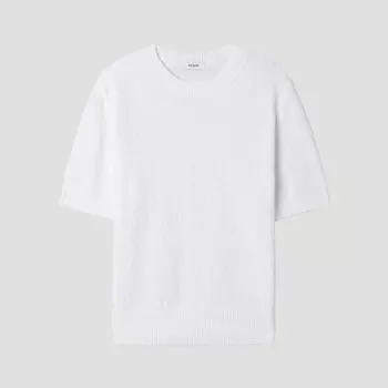 [shs Miss] Круглый вырез, половина рукава, трикотаж Sskpop22650 Ow off-white/55