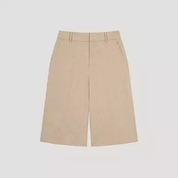 Shs Miss Linen Blend Half Pants Swwspo21710 Br Braun/55