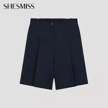 Shs Miss Linen One Tock Half Pants Swwspo21010 Dn DARK NAVY/55