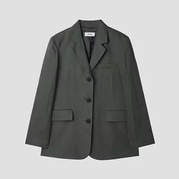 [shs Miss] Linen Single Three Button Jacket Swwjkp21060 Kh Khaki/55