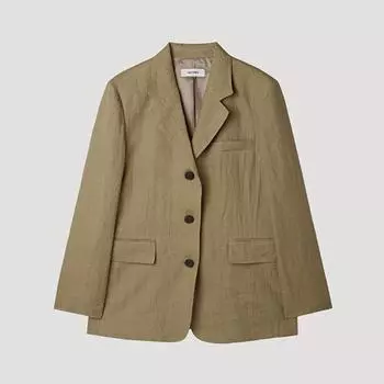[shs Miss] Linen Single Three Button Jacket Swwjkp21060 Camel/55