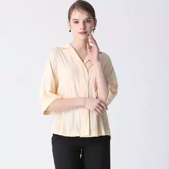 Рубашка Shs Miss Overfit с открытым воротником Light yellow (LY)/55