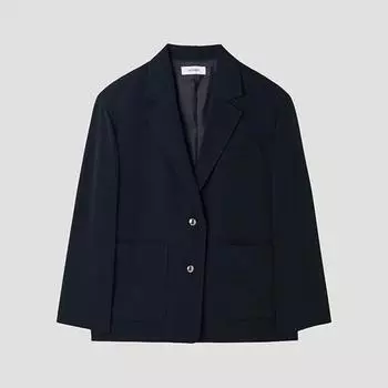 [shs Miss] Patch Pocket Single Two Button Jacket Swwjkp22110 Dn DARK NAVY/55