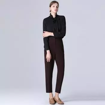 Shs Miss Solid Basic прямые брюки DARK BROWN (DW)/44