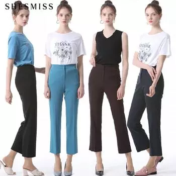 Shs Miss Solid Stretch Прямые брюки DARK BROWN (DW)/55