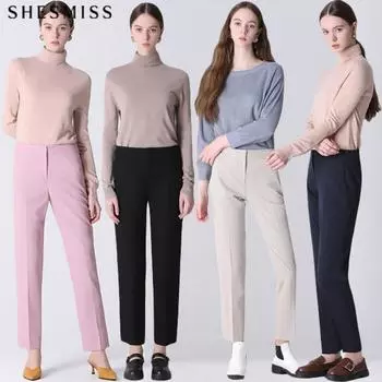 Shs Miss Spring однотонные узкие брюки Light beige (LB)/55