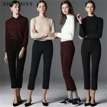 Shs Miss Steady Классические джерси узкие брюки wine_WI/55