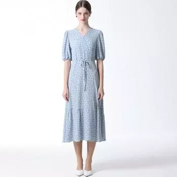 Shs Miss Strap V-образный вырез длинное платье Light blue (LL)/55