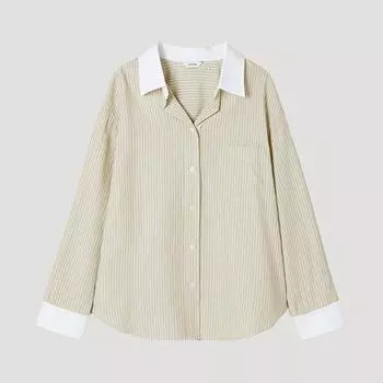 Рубашка с воротником в полоску Shs Miss Swwstp12080 Be beige/55