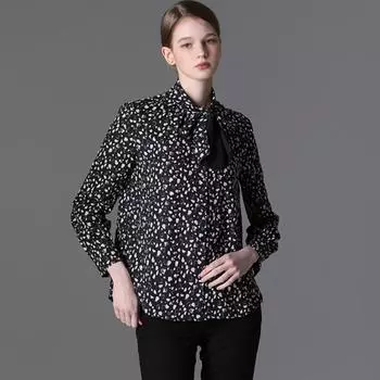 Shs Miss Tie Neck Blouse Jet black (ZB)/55