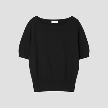 [shs Miss] Вырез-лодочка с коротким рукавом Sskpop22670 Bk blacks/55