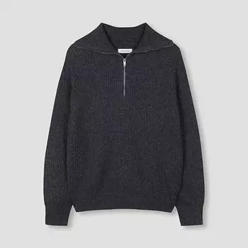 [shs Miss] Wool Zip Up Knit Top Sskpon41070 Ch charcoal/55