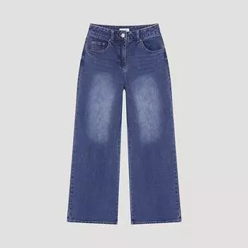 [ShS S miSS] claSSic Wide Denim pantS SSmSlo12070 Dl dark blue/44