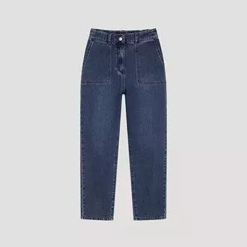 [ShS S miSS] Джинсовые брюки с карманами на спине SSmSlo12040 Na navy/44