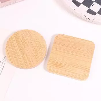 Шт. Простое деревянное переносное зеркало, мини-маленькое зеркало для макияжа, женское ручное зеркало для макияжа, маленькие круглые зеркала 2