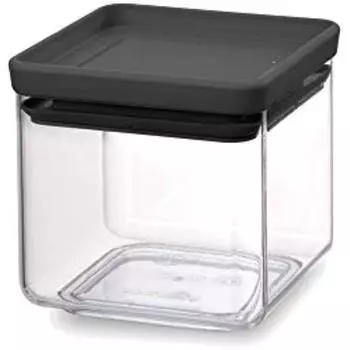 Штабелируемая квадратная канистра-контейнер 0,7 л, темно-серая 20x20x3cm