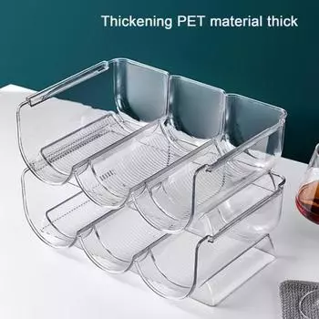 Штабелируемая винная полка, холодильник, шкаф, кладовая, столешница, пластик 2/3, держатель для вина, шампанского, пива, держатель для дисплея, органайзер 2Grids