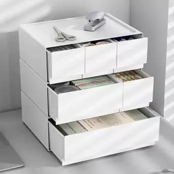 Штабелируемый настольный многоуровневый ящик для дома, красоты, канцелярских принадлежностей для студентов, офисного шкафа для хранения ювелирных изделий, держателя ручек, шкатулки для ювелирных изделий