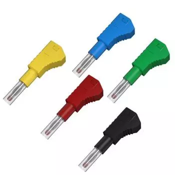 Штабелируемый разъем типа «банан» с прозрачной оболочкой, разъем типа «банан», штекер типа «банан» для штекера 4 мм красный