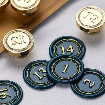 Штамп 2,5*2,5 см, цифровая серия 1~20, медная головка, огнеупорная краска, арабский серийный номер, головка печати, твердые латунные штампы для резьбы