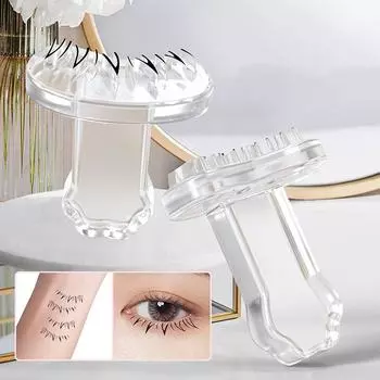 Штамп для нижних ресниц с ручкой, профессиональный ленивый макияж под ресницами, силиконовый шаблон, инструмент для печати накладных ресниц