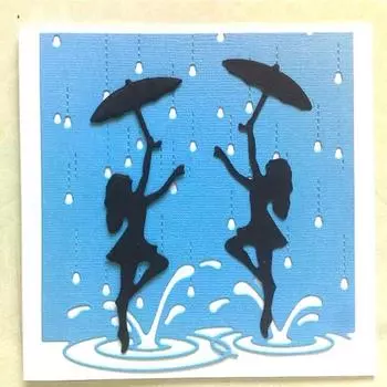 Штамп из углеродистой стали, шаблон для тиснения в стиле скрапбукинга, вырубные штампы, танцующая девушка