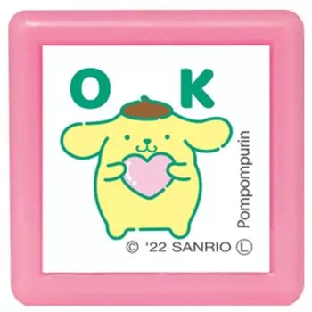 Штамп Kodomonokao Персонажи Sanrio Мини Пон Штамп Помпон Цвет Зеленый Пурин/OK/Чернила 2410-009