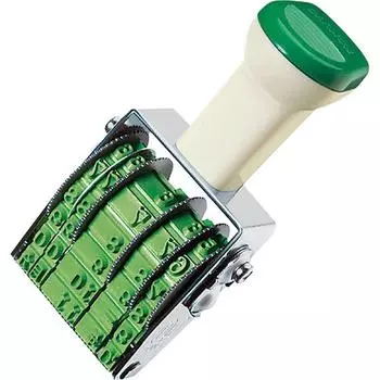 Штамп KOKUYO, вращающийся штамп, европейская дата, шрифт Mincho, нет. 4. Для счетов IS-TD4