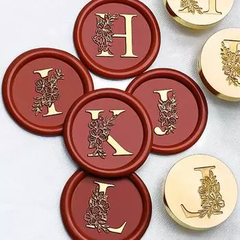 Штамп Limonium Sinuatum 26 английских букв Лаковая печать Запечатывание конвертов Поздравительная открытка Подарки Свадебные приглашения Украшения