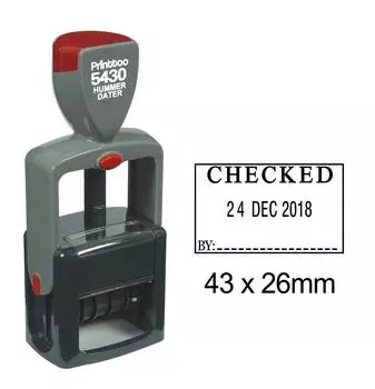 Штамп Printtoo Heavy Duty Dater с проверенной текстовой канцелярской бумагой 43 mm x 26 mm.(Approx) чёрный