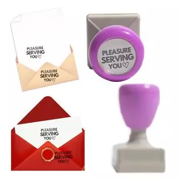 Штамп Yousheng Pleasure Serving You напоминает клиентам о необходимости давать дополнительные чаевые. Уникальный штамп с напоминанием о чаевых. фиолетовый