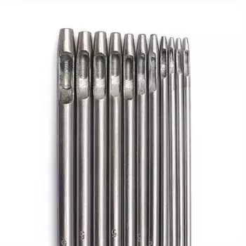 Штамповка кожи, круглый пробивной материал, пробивание отверстий, ручные инструменты для перфорации изделий из кожи своими руками, 0,5-6 мм, 12 комплектов 12pcs