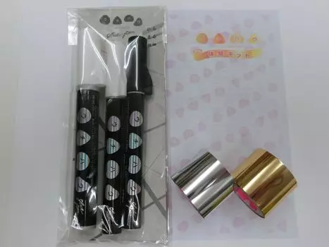 штамповка сусальным золотом Murata Uchihaku experience kit клей-ручка и инструкция по эксплуатации [Фольгированные канцелярские принадлежности] [удобно в комплекте]
