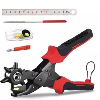 Штамповочный вращающийся кожаный пробойник, плоскогубцы, дырокол, дырокол для ремней, седло, ремешки для часов, ремешок для обуви, ткань, бумага, изделия из кожи