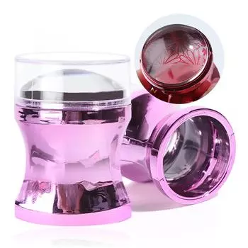 Штампы для ногтей Силиконовый трансфер Большой металлический шаблон для ногтей Специальный трансферный штамп для ногтей янтарь