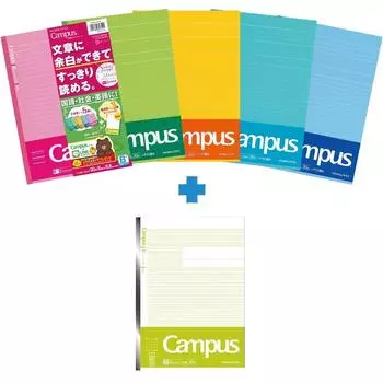 Штампы линии Kokuyo, прикрепленные к учебному кампусу, примечание 5+1, том B5, предложение Bno F3cbm Linex6