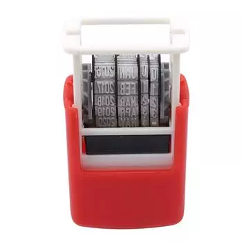 Штампы с ручкой для аккаунта и датой, набор для штамповки грязи, мини-самокрасочные штампы, канцелярские товары для скрапбукинга None красный