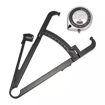 Штангенциркуль для измерения подкожного жира, линейка для измерения подкожного жира с рулеткой ИМТ, персональный прибор для измерения жира в организме, измерение здоровья, уменьшение жира, черный