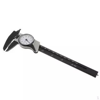 Штангенциркуль с циферблатом, 150 мм, 6 дюймов, снаружи внутри, белый
