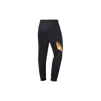Штаны для бадминтона Li Ning, повседневные, с манжетами, трикотажные, мужские, стандартные, черные AKLP727-2 L
