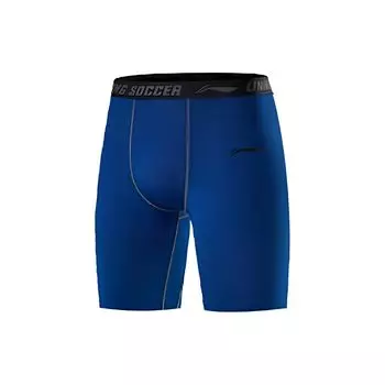 Штаны для фитнеса Li Ning Plain Logo Print с эластичной талией, мужские синие AUSS017-3 L