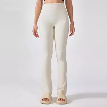 Штаны для йоги для женщин, утягивающие персиковые ягодицы, спортивные брюки, расклешенные брюки для бега и фитнеса 4