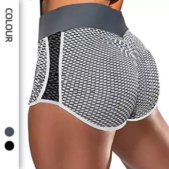 Штаны для йоги Hollow Honeycomb Lift Hip High Talys Yoga Peach Hip Fitness Брюки для женщин S чёрный