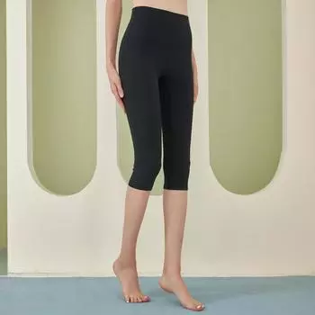 Штаны для йоги с начесом, эластичные, дышащие, влагостойкие, спортивные, беговые, капри для женщин S