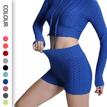 Штаны для йоги с высокой талией, с подъемом бедер, однотонные, с пузырьками, для бега, фитнеса, упражнений S белый